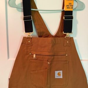 Carhartt Tan Bib Overalls with Black Straps - NEW WITH TAGS